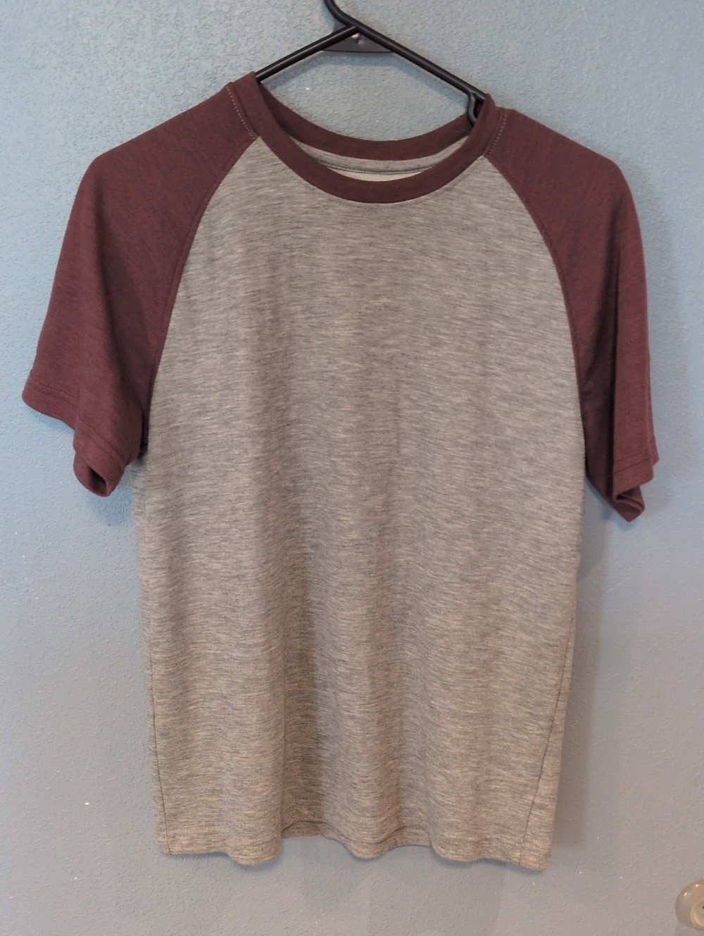 George Raglan Style Short Sleeve Crewneck Tee Shirt Color Block Summer Gorpcore